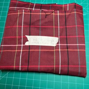 Red tartan fabric